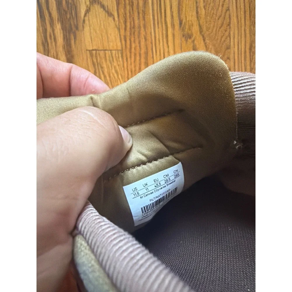Lululemon Cityverse Canvas Sneakers Tan Khaki Low Top Shoes Mens 11.5 LM9AS9S